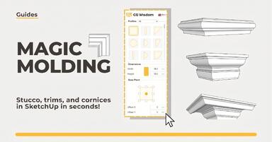 Magic Molding - stucco, moldings, and cornices in SketchUp in seconds