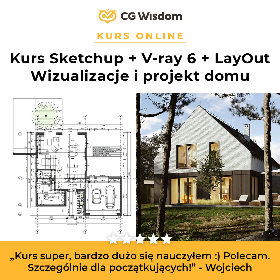 ᐈ Course SketchUp + V-Ray + LayOut - Single-Family House Project online ...