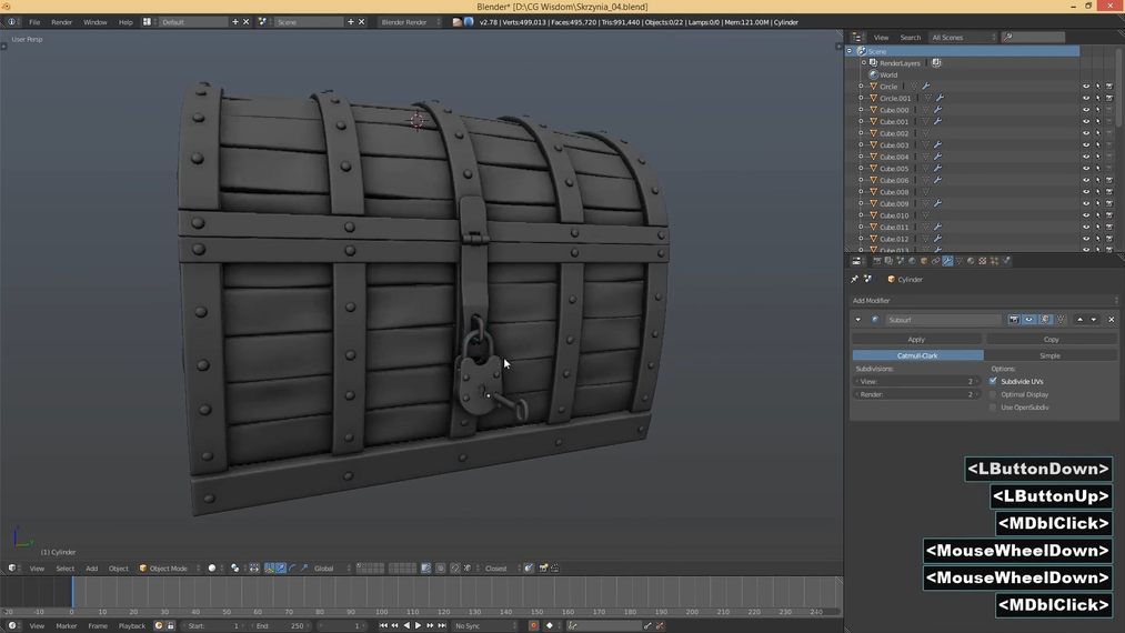 Creación de un modelo 3D para juegos en Blender.