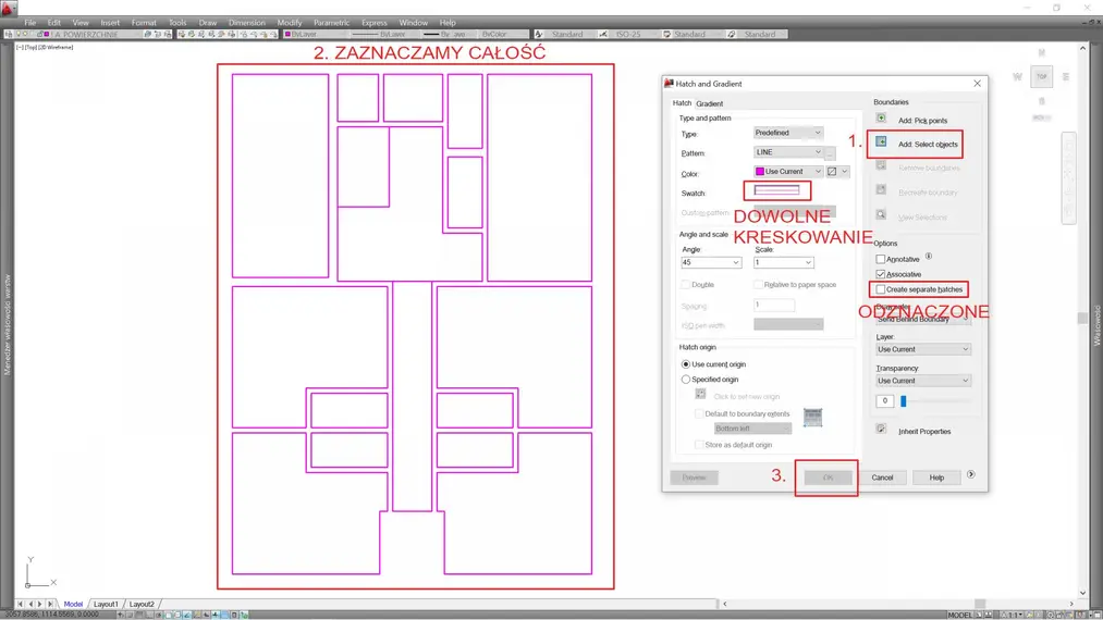 Autocad - Jak obliczyc pole powierzchni - Tutorial, poradnik - 05