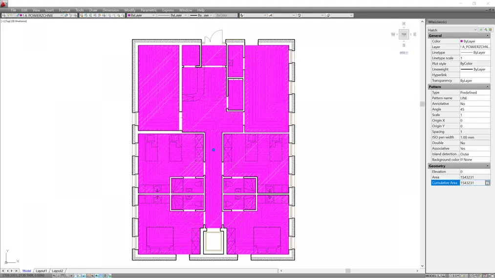 Autocad - Jak obliczyc pole powierzchni - Tutorial, poradnik - 05
