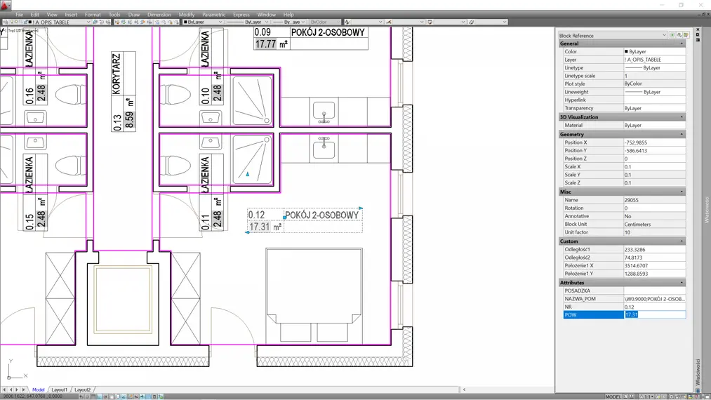 Autocad - Jak obliczyc pole powierzchni - Tutorial, poradnik - 07