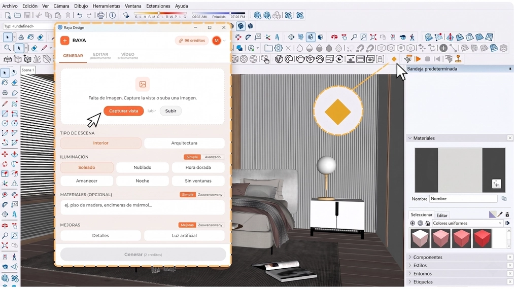 Raya directamente en SketchUp