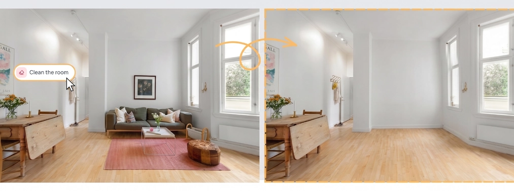 Removing furniture from a&nbsp;photo using RAYA