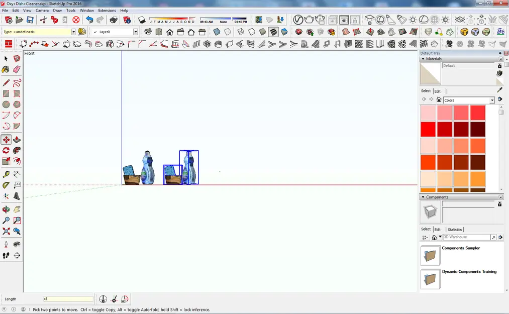 Sketchup - Copying objects in several ways - Tutorial-04