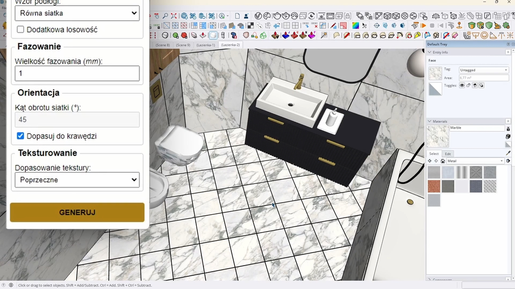 Custom Ground Wizard – free plugin for SketchUp as an alternative to Floor Generator