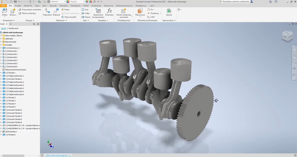 Autodesk Inventor interface – parametric 3D modeling