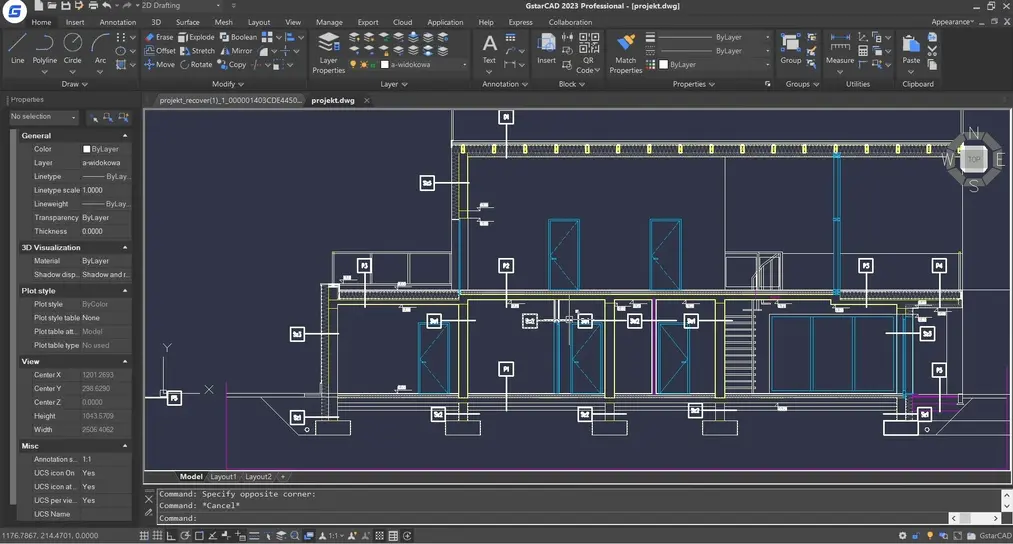 GstarCAD interface – an economical alternative to AutoCAD and Archicad