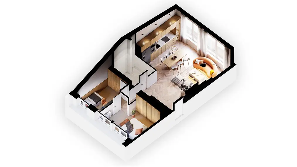 Visualización de interiores con SketchUp V-Ray curso comparación gráficos 2D y 3D