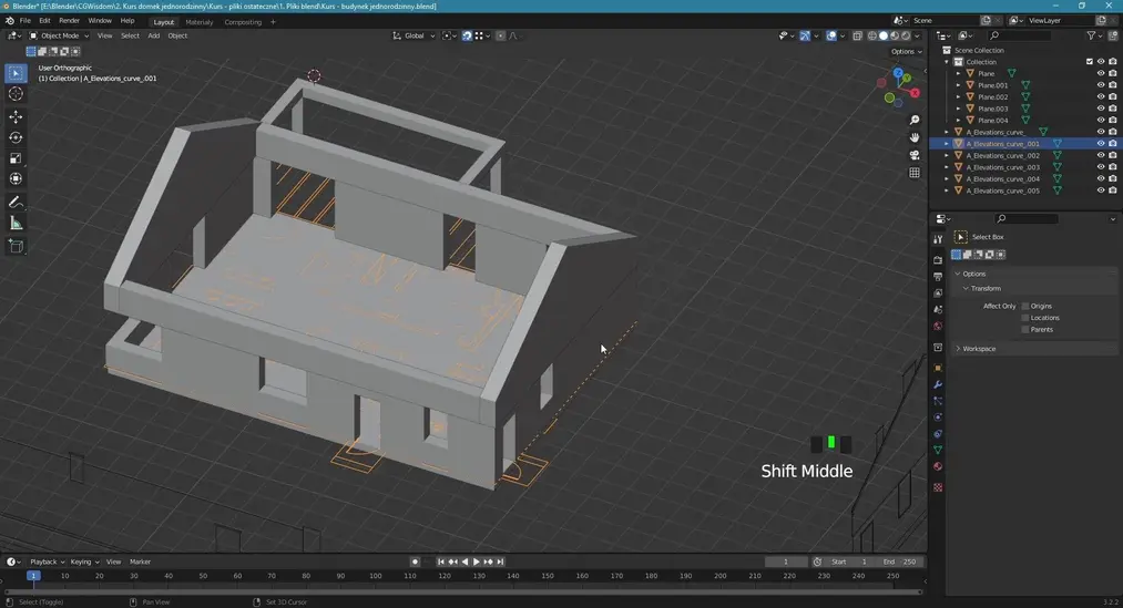 Blender + Cycles Single-Family House Visualization from Scratch - 01 