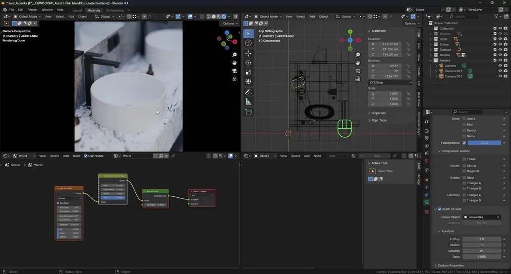 Curso - Blender - Profundidad de campo (DOF)
