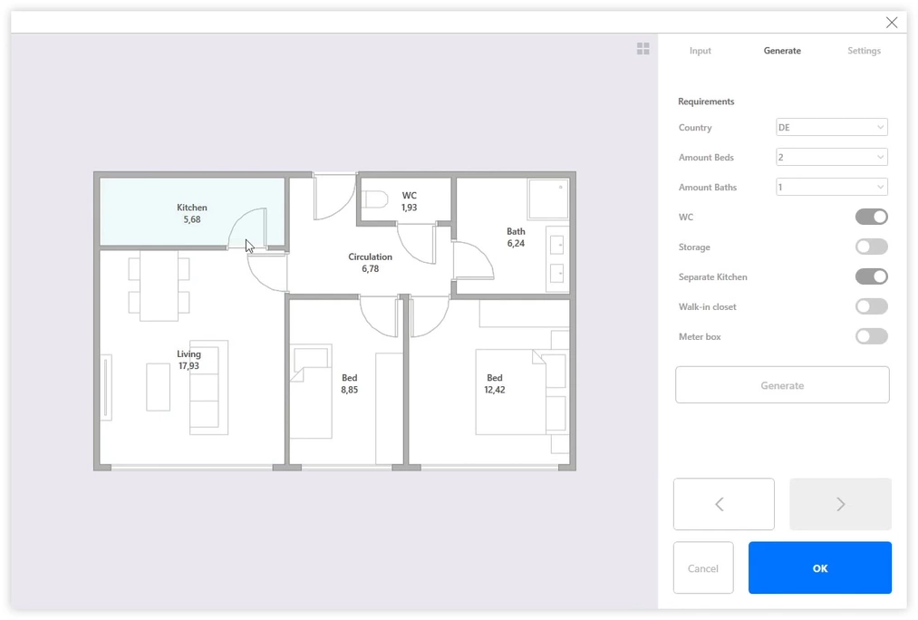 Apartment plan in 5 seconds. See how AI revolutionizes architecture! - 02