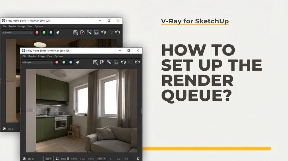 Sketchup - How to set up a render queue? Overview of the Batch Render tool