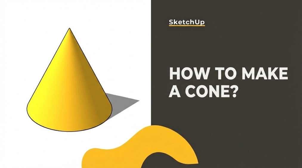 SketchUp - how to create a cone? Guide, tutorial