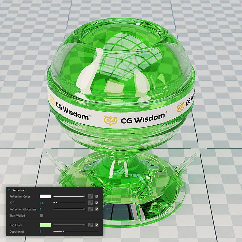 Fog Color – glass shading in SketchUp V-Ray