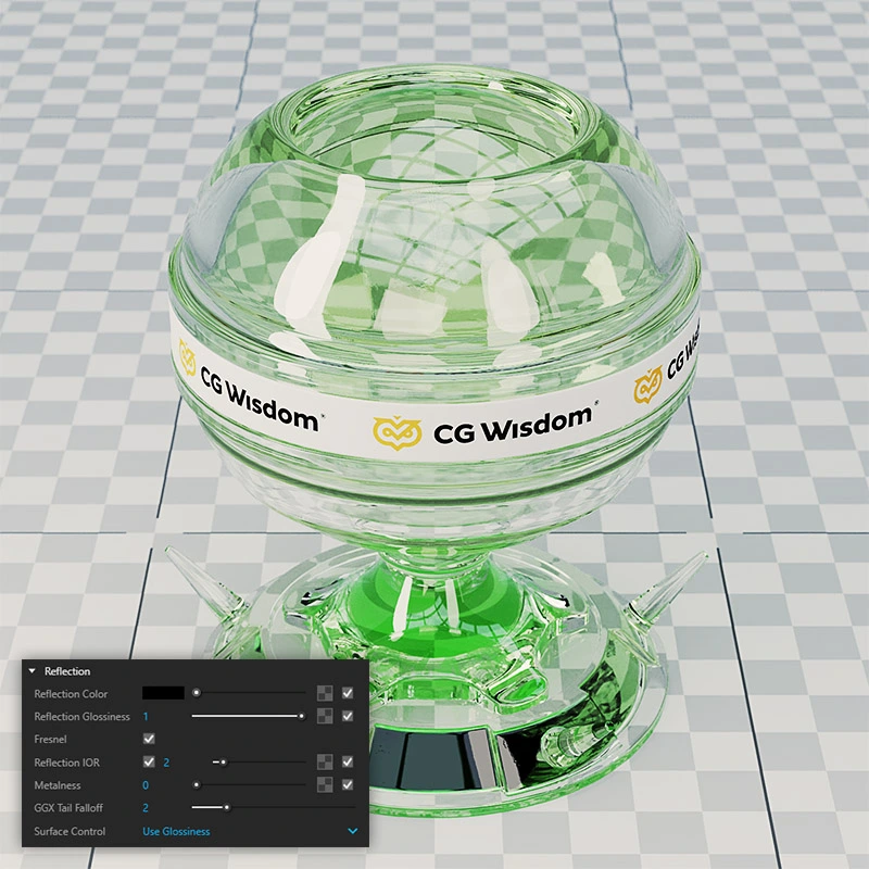 Combination of Reflection and Refraction for realistic glass in SketchUp V-Ray