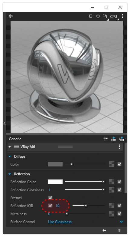 Ajustes de IOR (Index Of Refraction) en V-Ray SketchUp