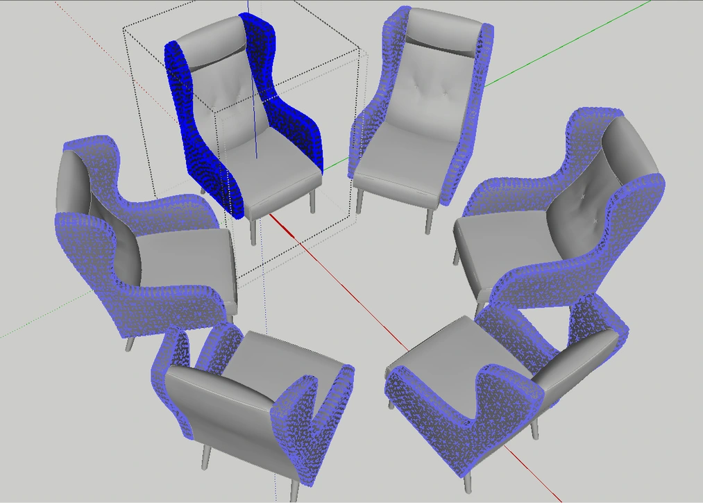 Organización con grupos y componentes en SketchUp