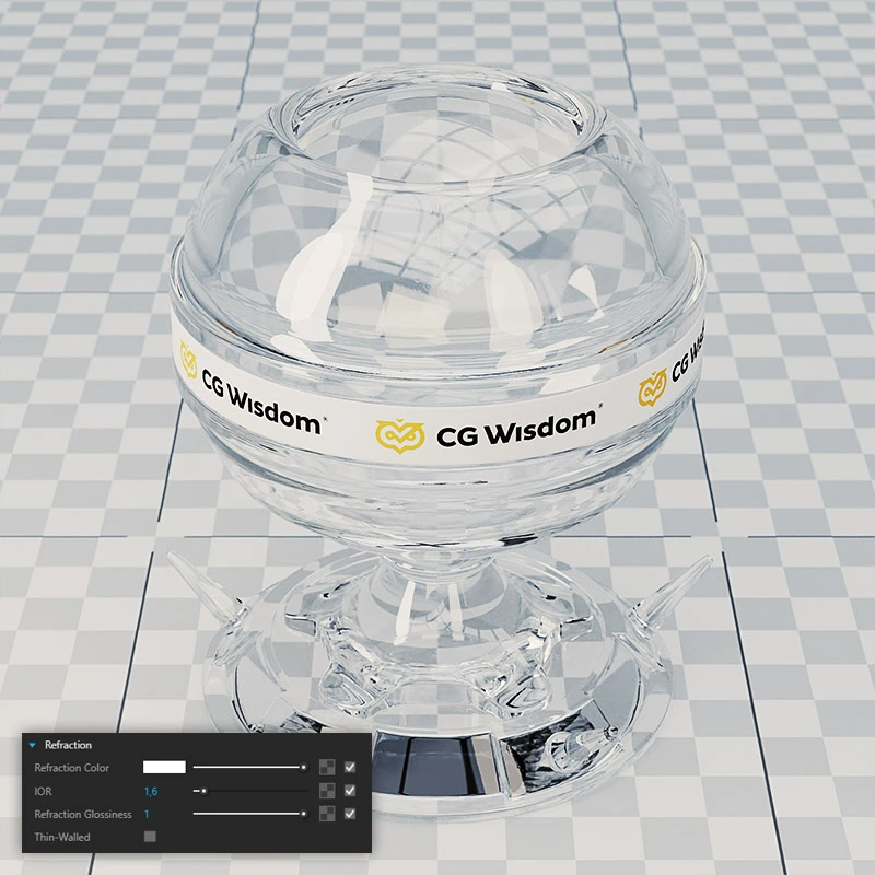 Refraction Color – color del vidrio en SketchUp V-Ray