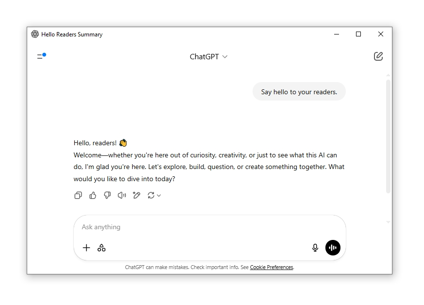 ChatGPT desktop app for Windows and Mac – quick access without browser