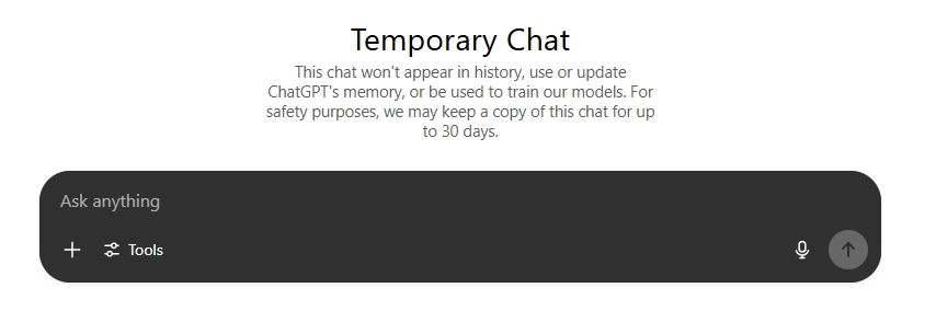 ChatGPT modo temporal para mayor privacidad | Chat GPT: dónde encontrarlo y cómo usarlo ChatGPT modo temporal – privacidad y no guardar historial