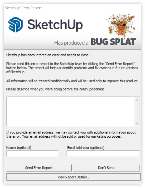 Typical error that appears when using unsupported scripts