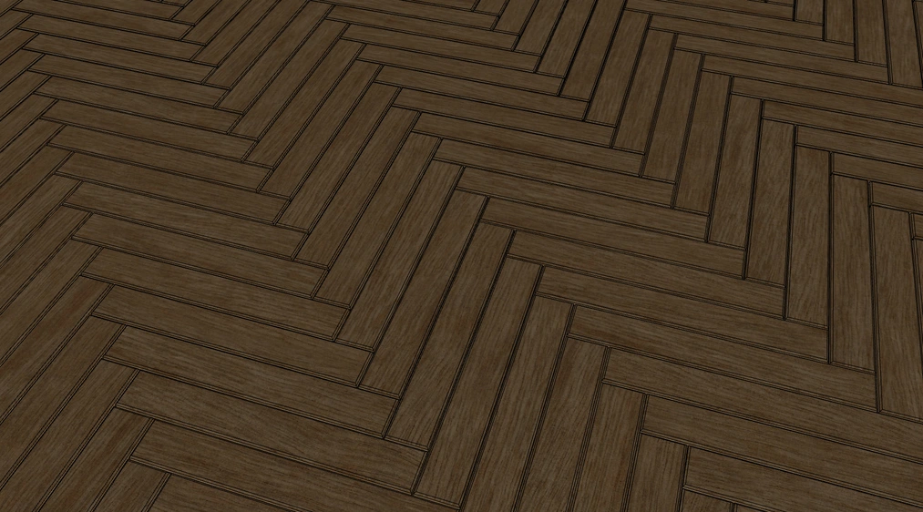 Comparison of a flat texture and a real three-dimensional floor