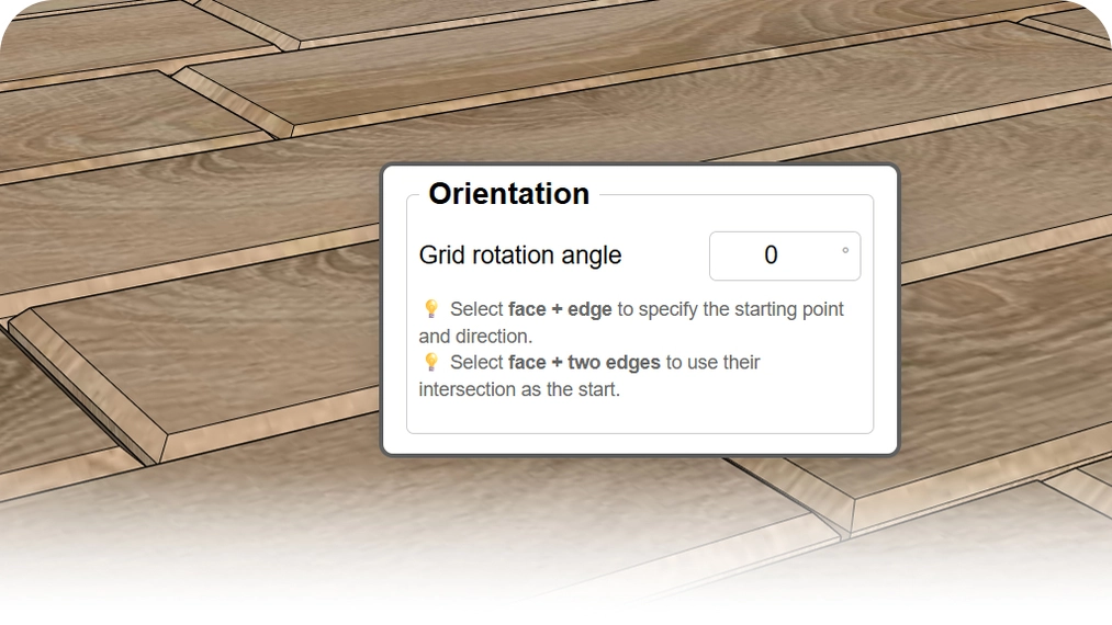 Ability to choose the starting point of the pattern grid in the Custom Ground Wizard interface