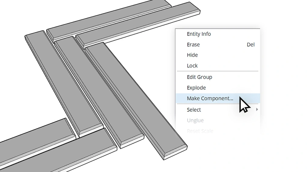 Precise manual layout of classic herringbone from individual planks
