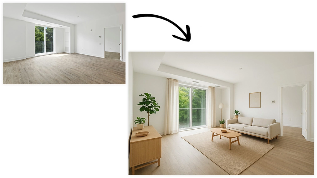 Homestaging in 60 seconds! GPT revolutionizes real estate and interiors presentations