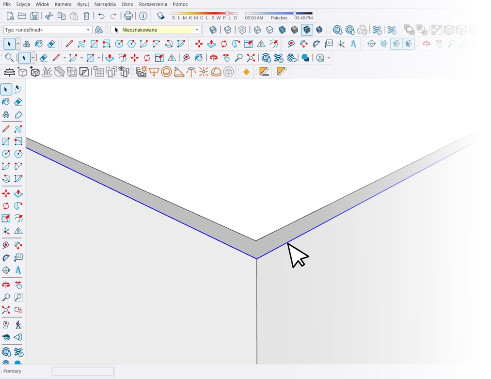 Selecting edges in SketchUp as the path to generate molding