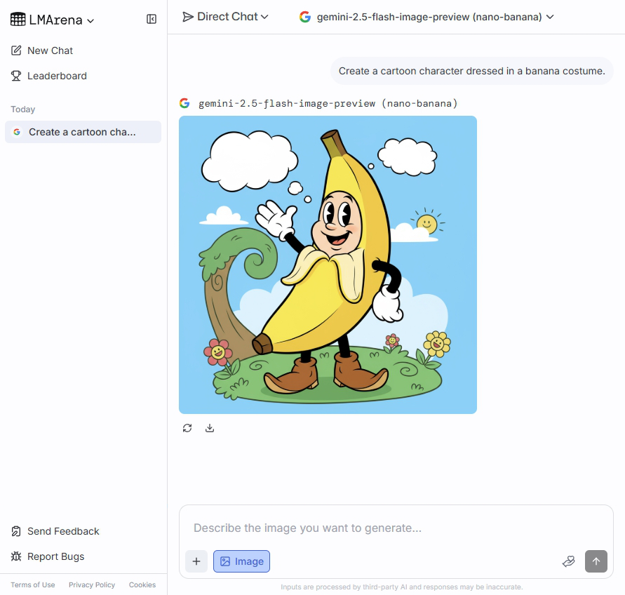 Nano Banana editor interface in Google AI Studio