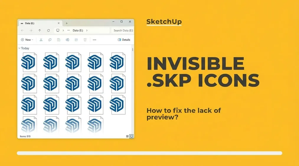 SketchUp - how to fix invisible .skp icon previews?