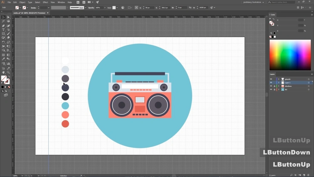 Curso Adobe Illustrator fundamentos gráficos 2D interfaz y herramientas
