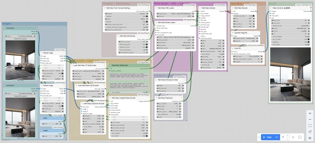 Flujo de trabajo con ComfyUI que permite generar vídeo a partir del primer y último fotograma Generación de vídeo con IA gratis - animaciones 3D rápidas con WAN 2.1 - 05