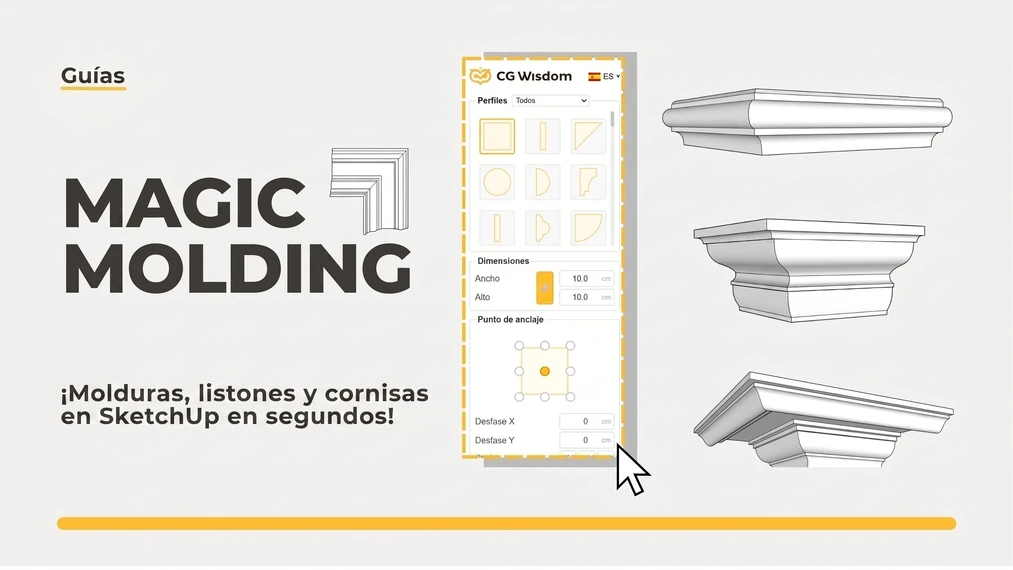 Magic Molding - molduras ornamentales, zócalos y cornisas en SketchUp en segundos