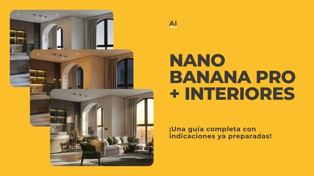 Nano Banana Pro en diseño de interiores: guía completa con prompts listos para usar!
