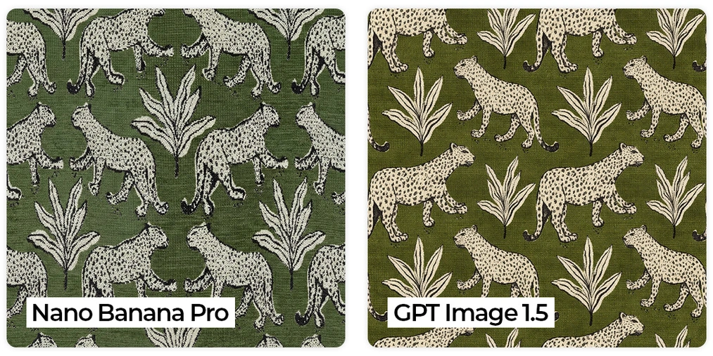 Comparación de las capacidades de Nano Banana Pro y GPT Image 1.5 en la creación de texturas sin costuras Nano Banana Pro en diseño de interiores - guía completa con prompts listos - 04