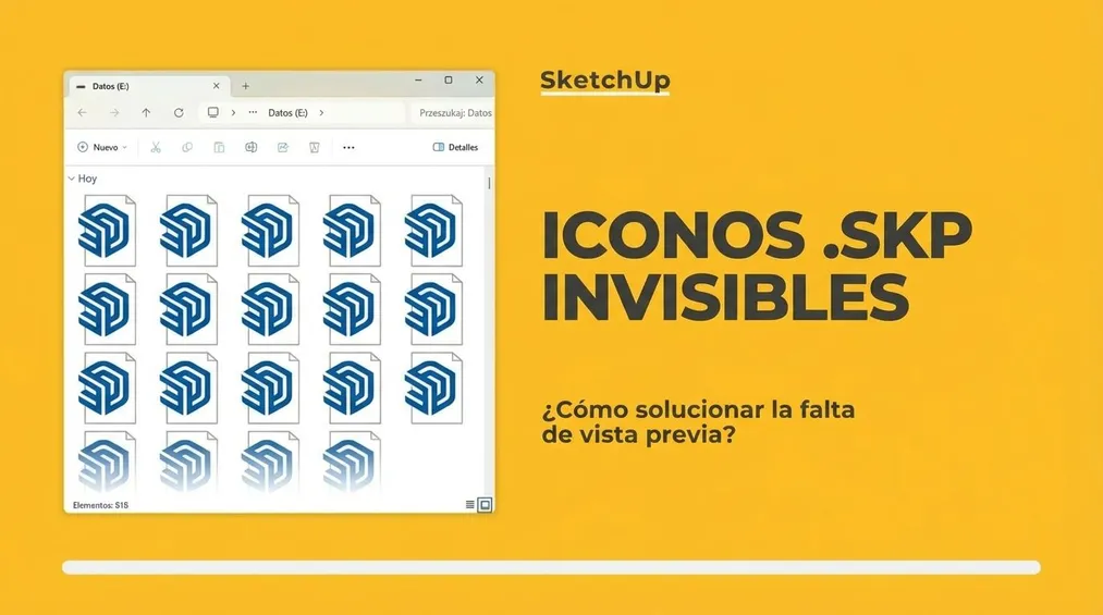 SketchUp - ¿Cómo reparar la vista previa invisible de los iconos .skp?
