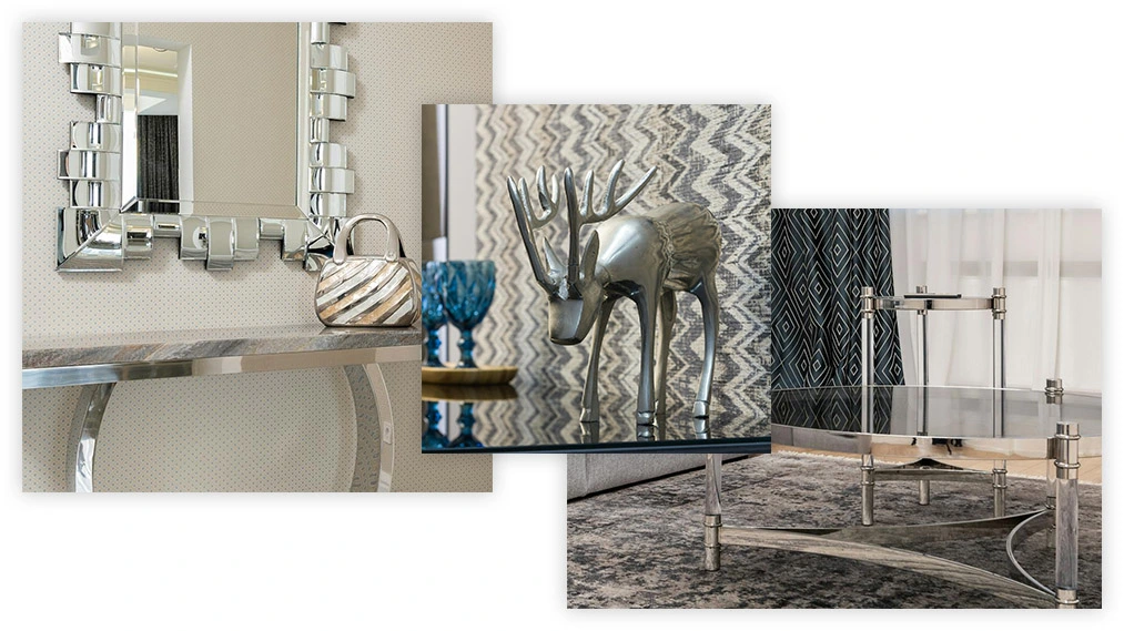 Silver accessories at home