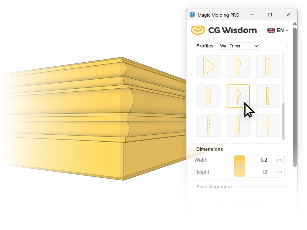 Create wall trims and decorative frames with Magic Molding